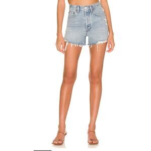 AGOLDE Dee High Rise Distressed Denim Shorts‎ Size 24